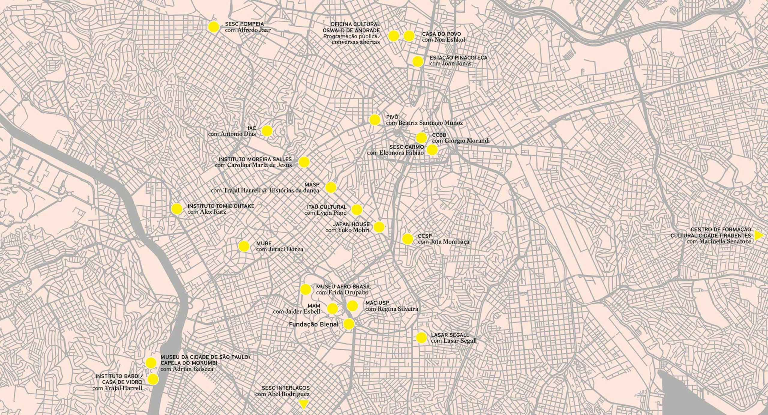 Programação da 34ª Bienal se expande pela cidade