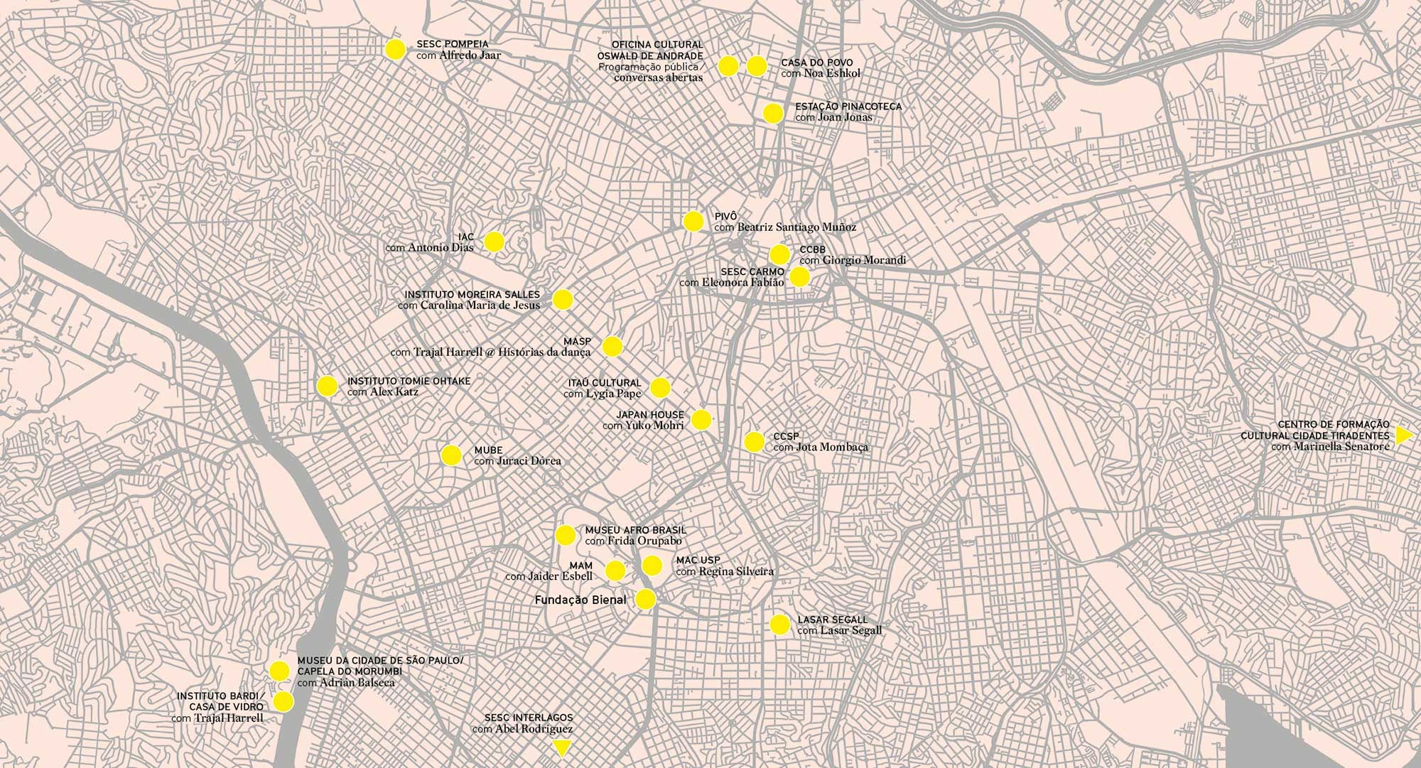 Programação da 34ª Bienal se expande pela cidade