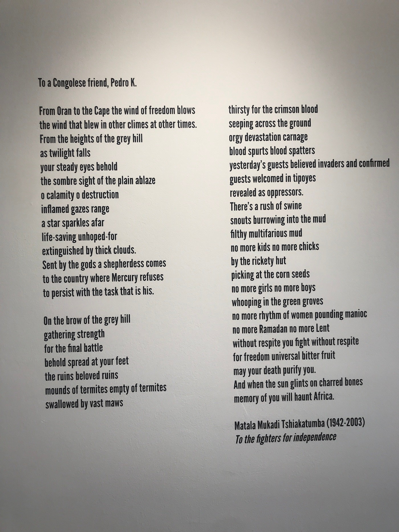 Sammy Baloji, Shinkolobwe’s Abstraction, 2022. Installation view at Sharjah Biennial 15. Photo: C&.
