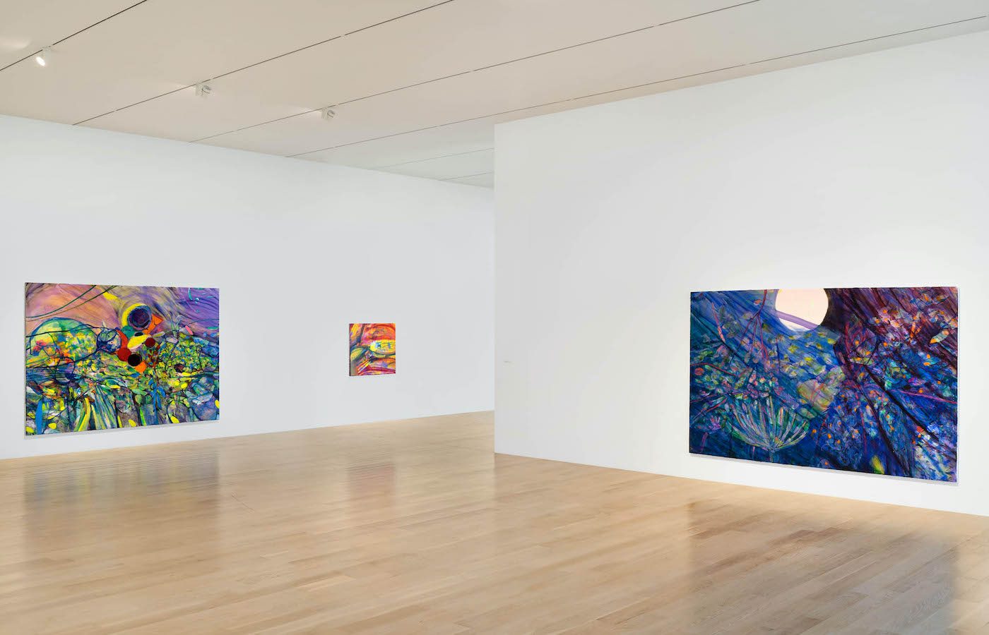 Installation view: “Jadé Fadojutimi: Yet, Another Pathetic Fallacy” at ICA Miami. Photo: Zachary Balber.