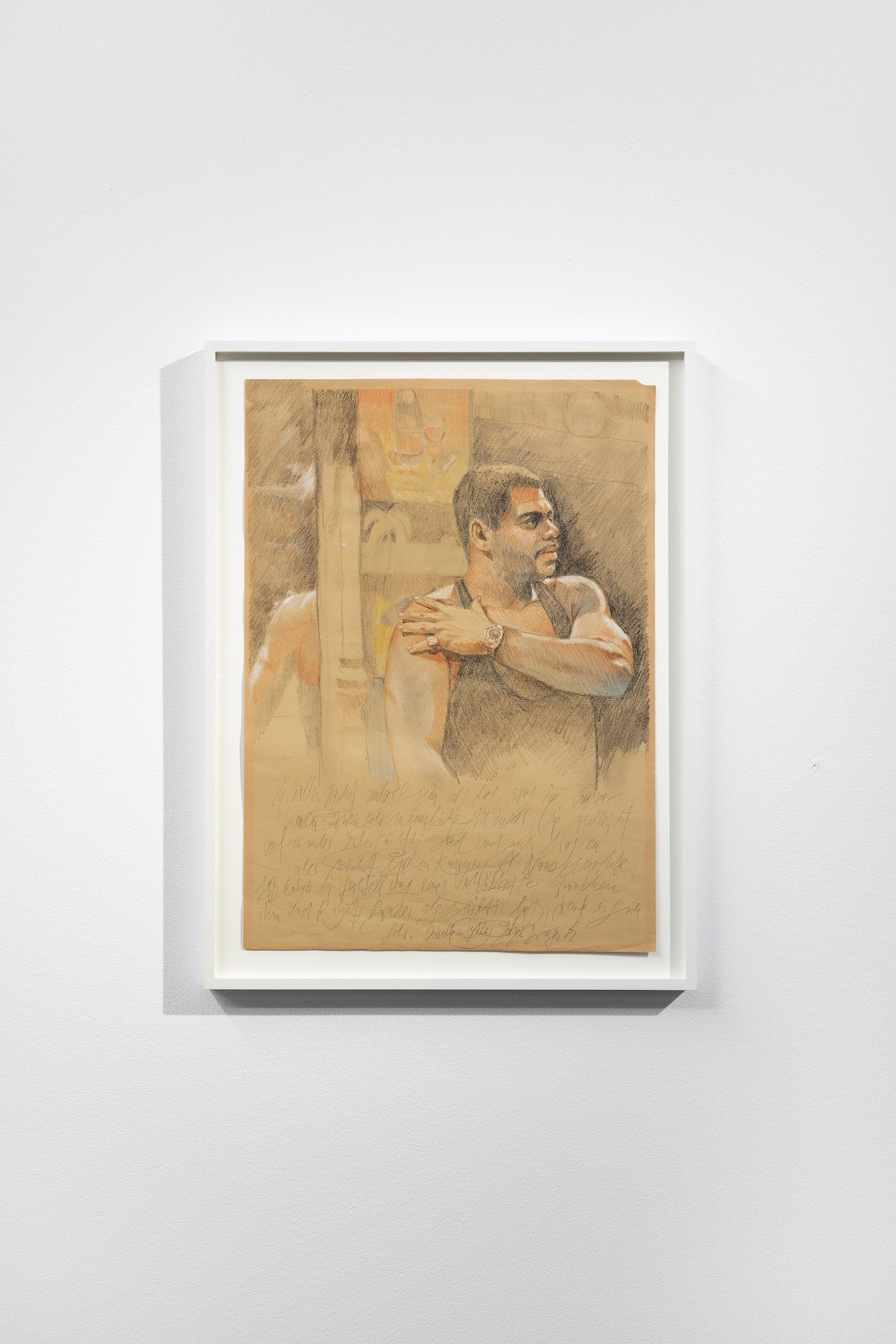 James Gregory Atkinson, ‘6 Friedberg-Chicago’ (Detail), Jürgen Draeger: Günther Kaufmann – Querelle Zyklus, 1982, installation view Dortmunder Kunstverein, 2021/22. Courtesy: the artist, Pietro Draeger, Dortmunder Kunstverein. Photo: Jens Franke