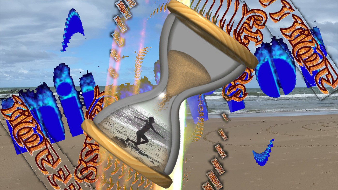 Still from Vidros do Tempo (2021). biarritzzz, with performance by Akwa Ra Mon (AKA Mother Lyly Soraya of The Kiki House Of Soraya), audio capture and sound design by Anti Ribeiro.