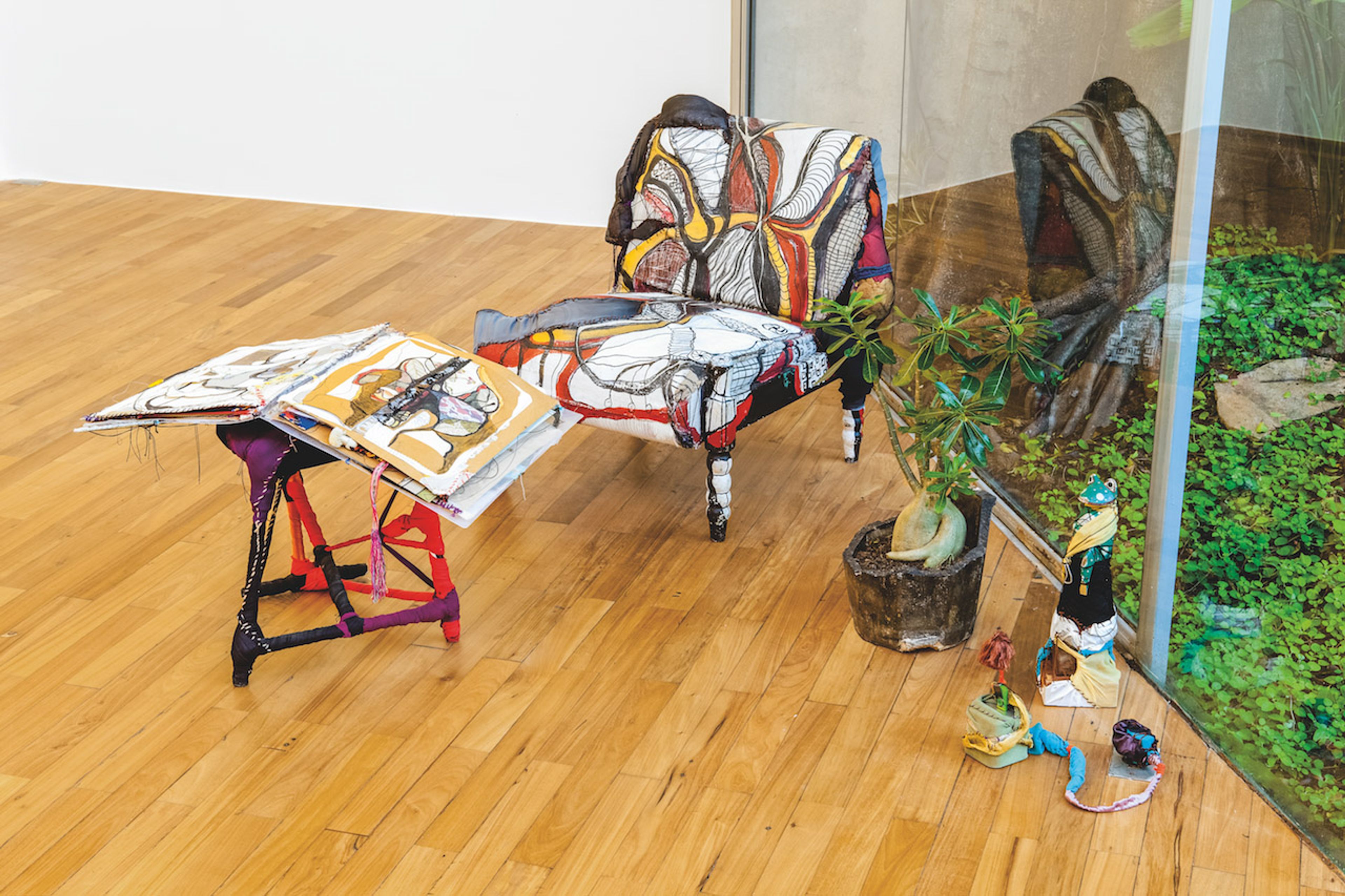 View of the exhibition, Stutch in Time, 2012, Mendes Wood DM, São Paulo,​ Brazil.