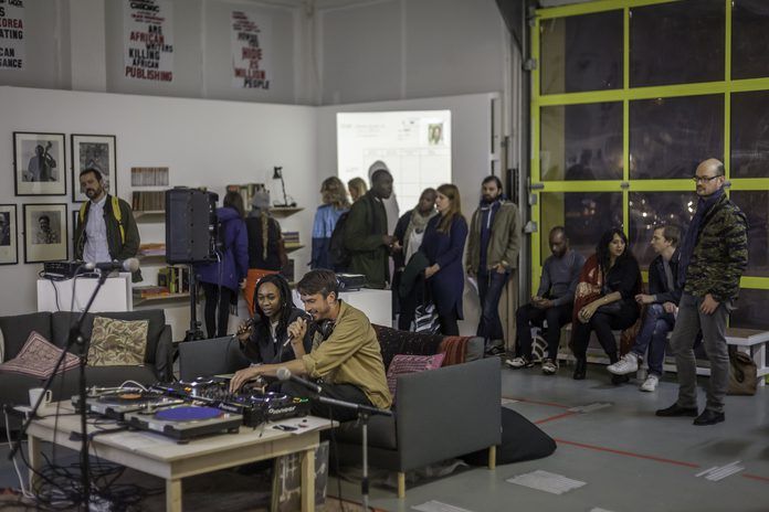 Preview of The Chimurenga Library at The Showroom, London 2015 Photo: Dan Weill. Courtesy Chimurenga, The Otolith Collective and The Showroom.