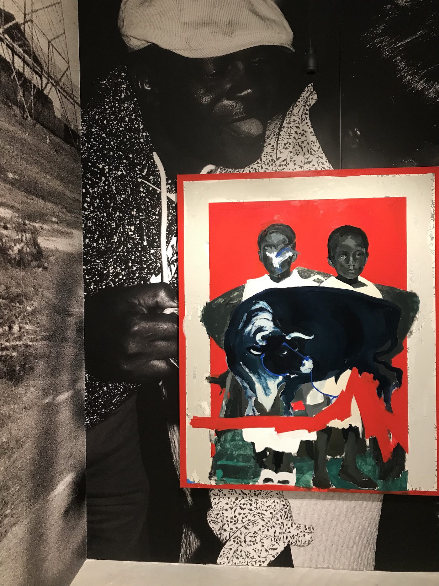 Kudzanai-Violet Hwami, The wedding of the astronauts 2, 2022. Installation View at “The Milk of Dreams”. Photo: C&amp;