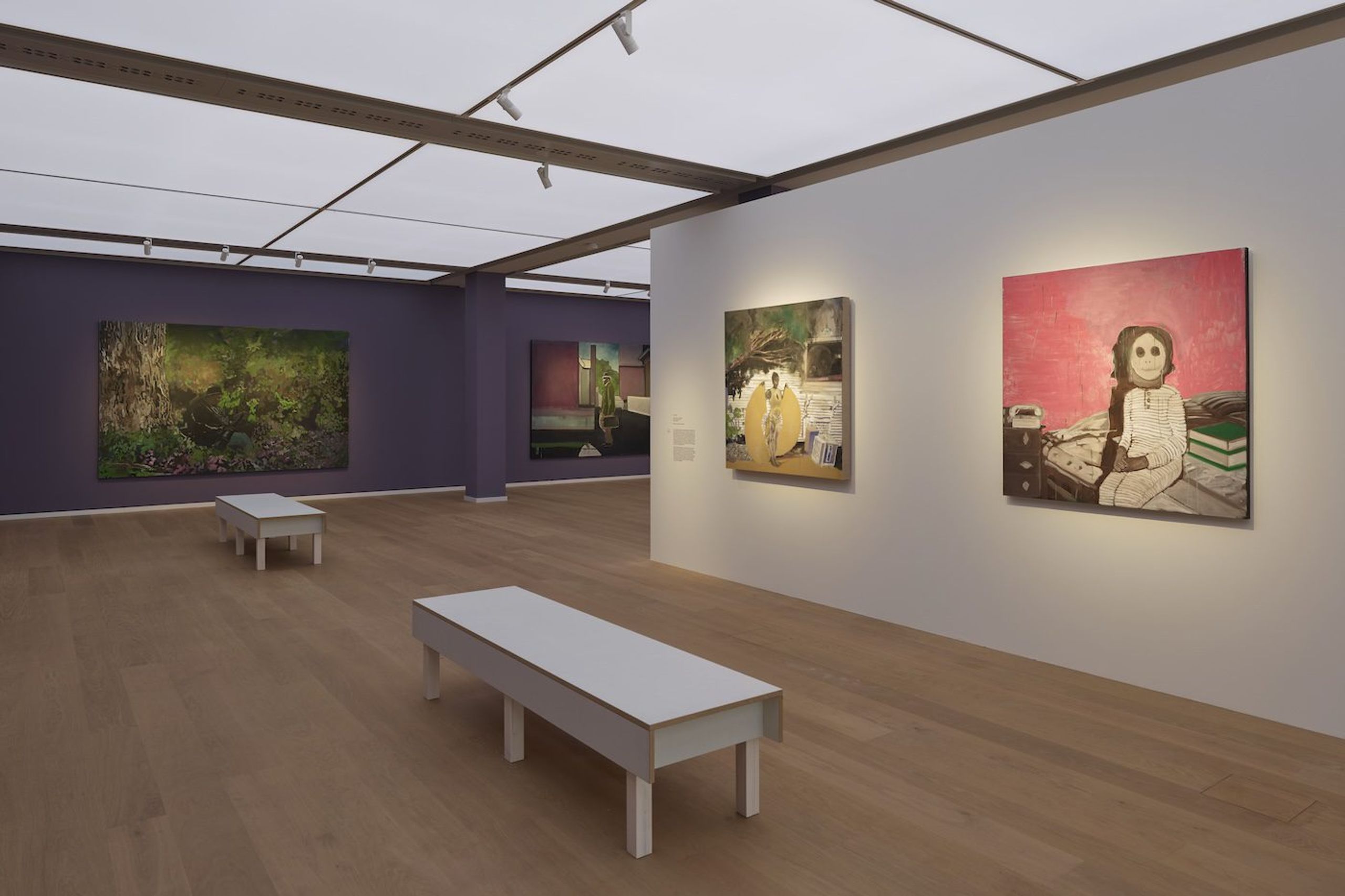 Noah Davis, Installation view of the exhibition Noah Davis, DAS MINSK Kunsthaus in Potsdam 2024. © The Estate of Noah Davis. Courtesy The Estate of Noah Davis and David Zwirner, Photo: Ladislav Zajac.