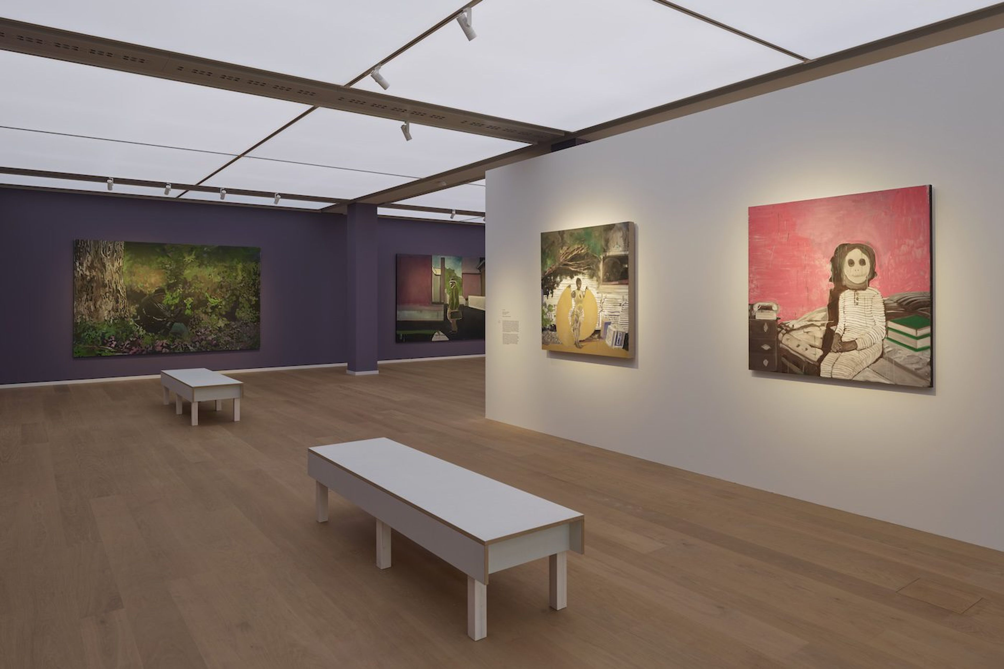 Noah Davis, Installation view of the exhibition Noah Davis, DAS MINSK Kunsthaus in Potsdam 2024. © The Estate of Noah Davis. Courtesy The Estate of Noah Davis and David Zwirner, Photo: Ladislav Zajac.