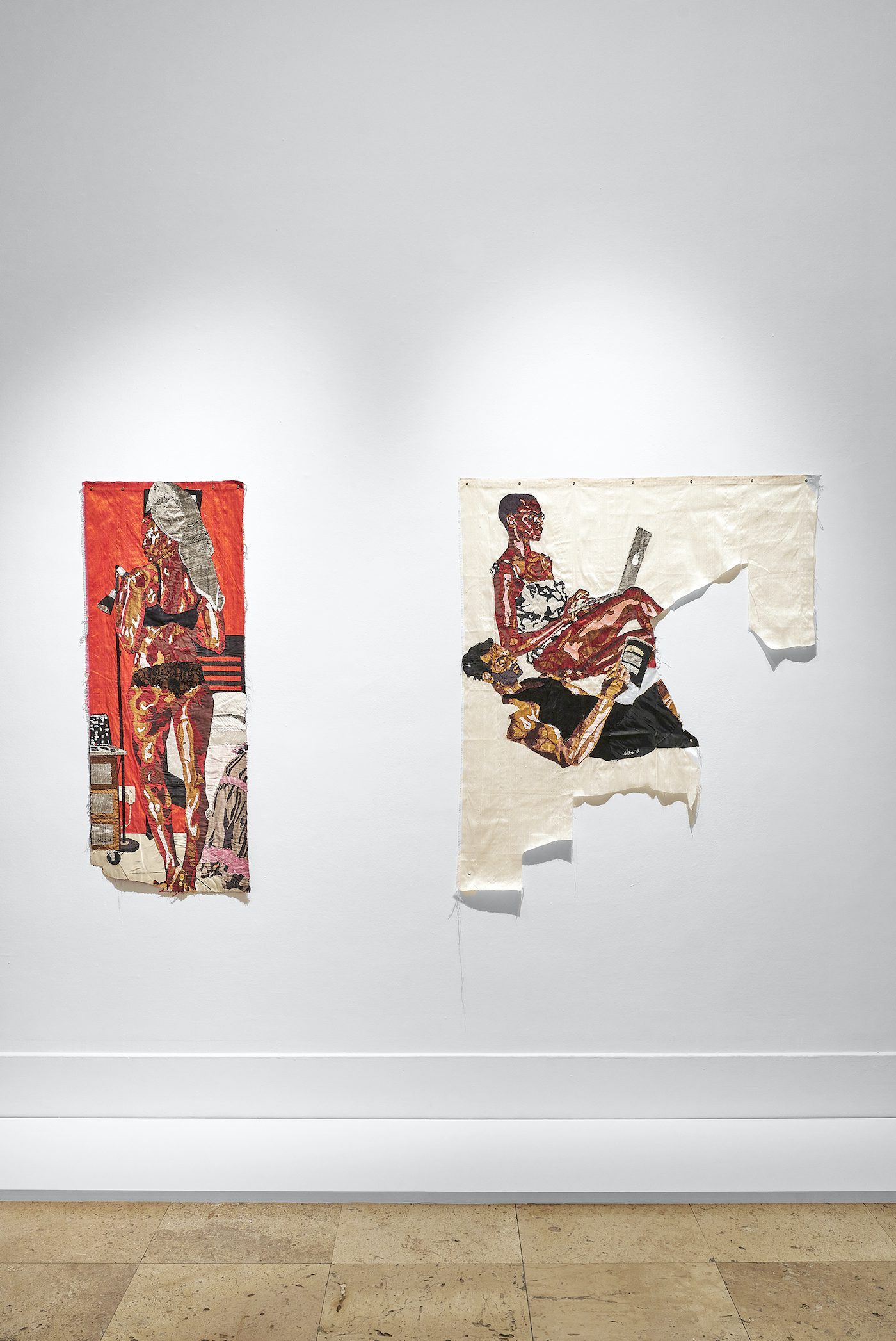 Billie Zangewa. “The Power Of My Hands”, Musée d’Art Moderne de la ville de Paris, 2021. Photo: Pierre Antoine