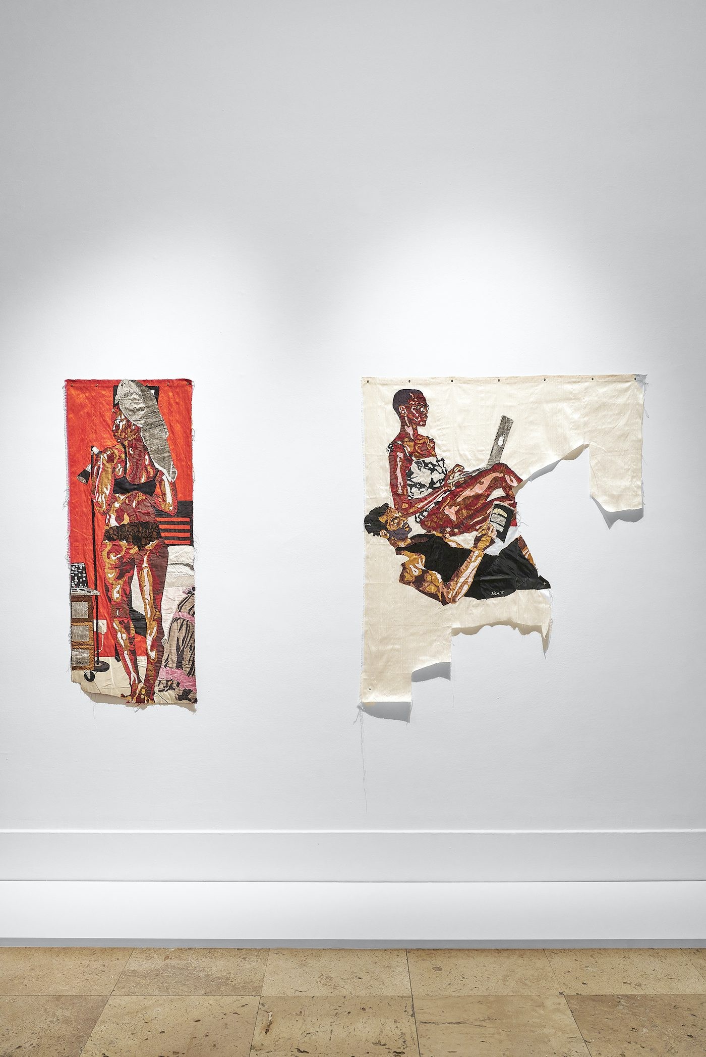 Billie Zangewa. “The Power Of My Hands”, Musée d’Art Moderne de la ville de Paris, 2021. Photo: Pierre Antoine