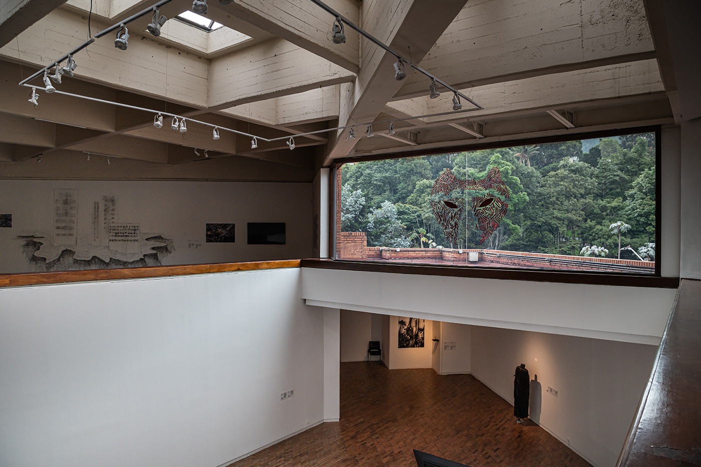 Installation view of Memórias de Alagamento by Uýra, at the Museum of Modern Art in Bogotá. Photo: Juan Yaruro. Courtesy of MAMBO.