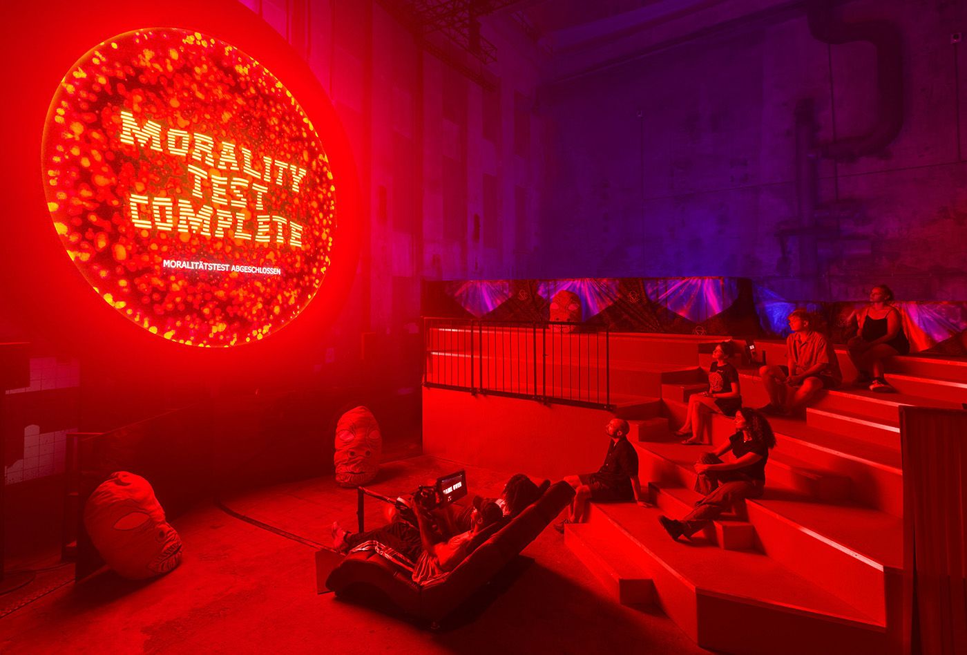 Danielle Brathwaite-Shirley, THE SOUL STATION, 2024. Installation view at Halle am Berghain, Berlin. Commissioned by LAS Art Foundation. Courtesy the artist; LAS Art Foundation. Photo: Alwin Lay