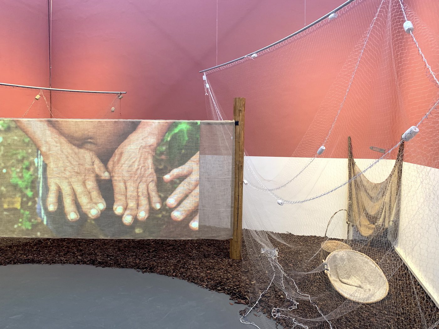 Glicéria Tupinambá in collaboration with Tupinambá Community of Serra do Padeiro and Olivença. Installation View of National Pavilion of Hãhãwpuá (Brazil), 60th Venice Biennale. Photo: C&amp;