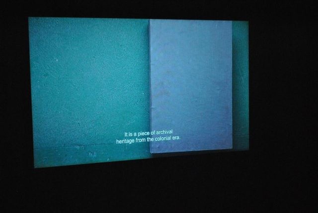 The Embassy, video projection by Filippa César © Photo Chiara Cartuccia, 2014.