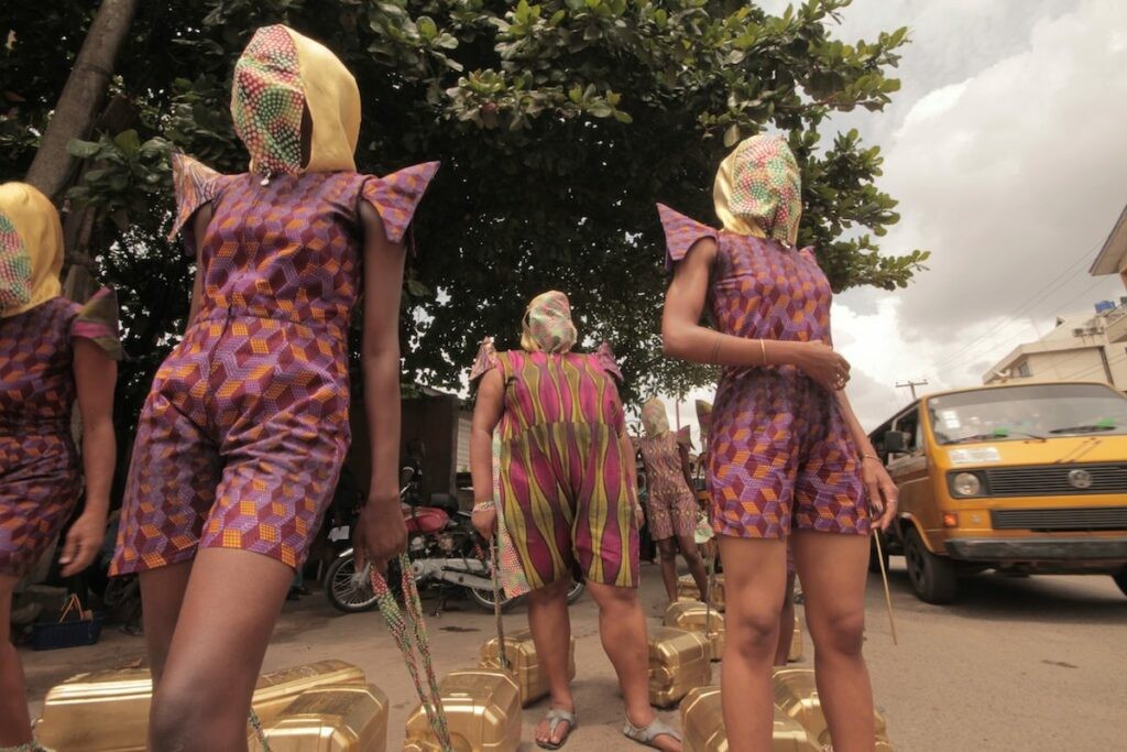 Wura-Natasha Ogunji, Will I still carry water when I am a dead woman? 2013. Photo: Ema Edosio