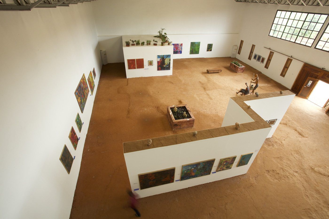 Exhibition layout of "Akutia: Blindfolding the Sun and the Poetics of Peace", 2020. Photo: Elolo Bosoka