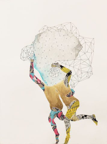 ruby onyinyechi amanze, carrying a cloud is easy, if you know how, 2015. Drawing. Courtesy of the artist and Mariane Ibrahim Gallery