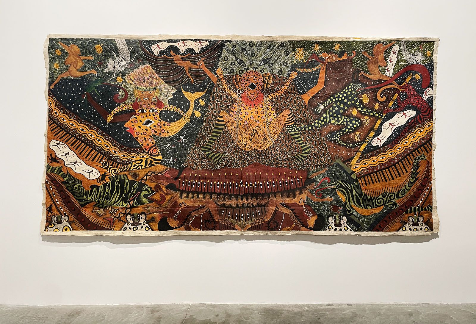 Santiago Yahuarcani at the 60th Venice Biennale Foreigners Everywhere. Photo: C&amp;AL