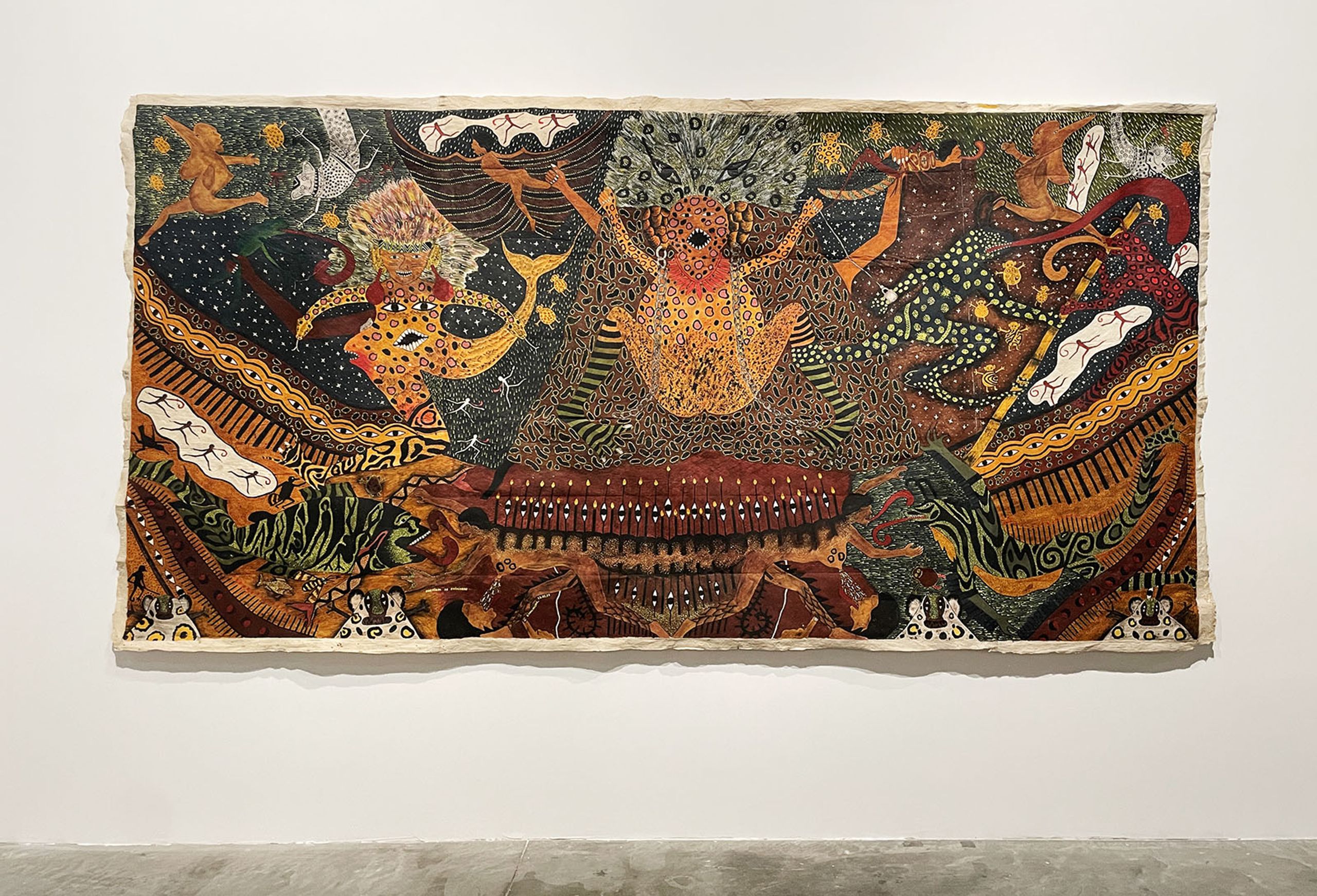 Santiago Yahuarcani at the 60th Venice Biennale Foreigners Everywhere. Photo: C&AL