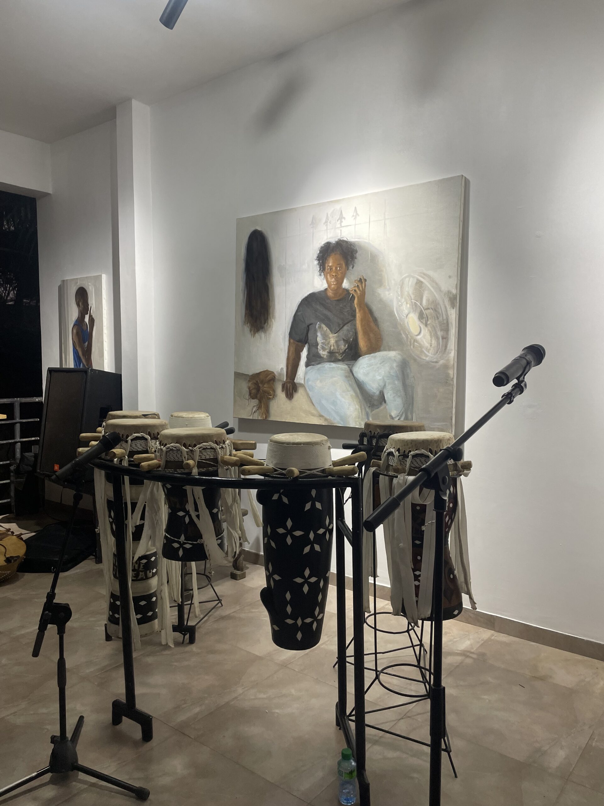 Moses Hamborg. Installation view of “Moses Hamburg &amp; Tobi Onabolu: All The Lives Imagined“ at Galerie Ourrouss. Photo: Khady | Senegalese Twisted