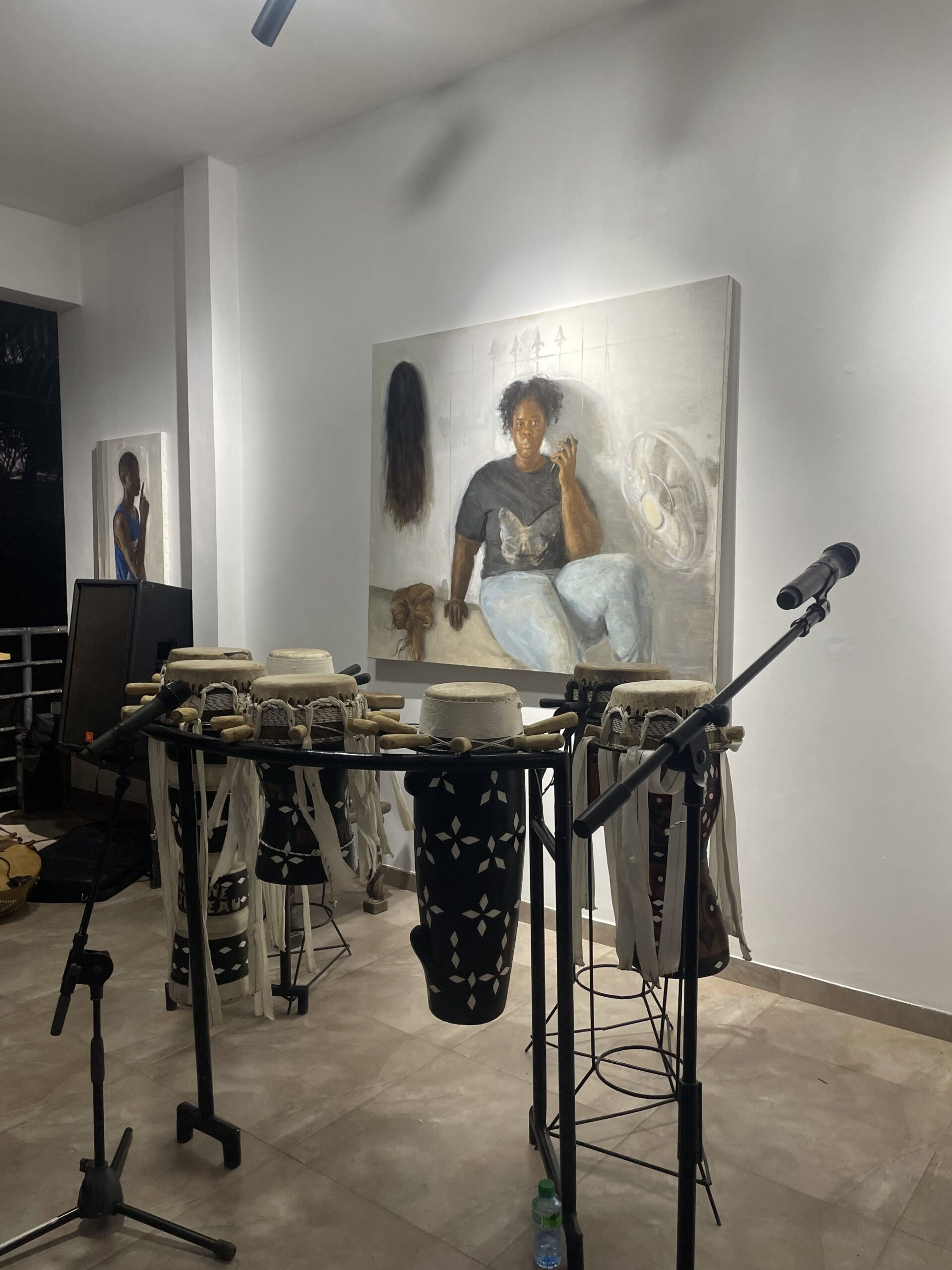 Moses Hamborg. Installation view of “Moses Hamburg &amp; Tobi Onabolu: All The Lives Imagined“ at Galerie Ourrouss. Photo: Khady | Senegalese Twisted