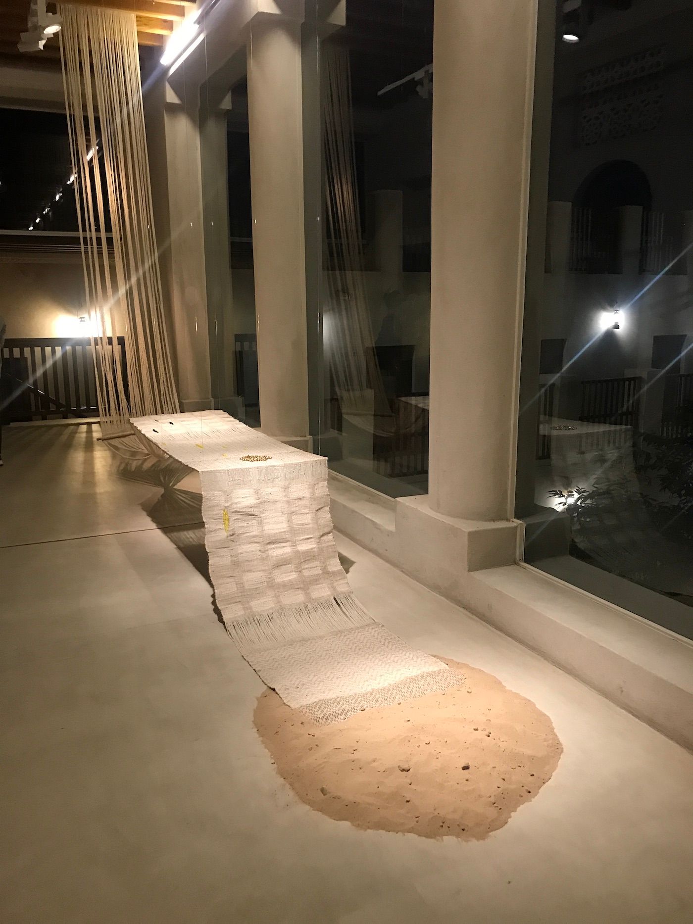 Zohra Opoku, Chapter III, 2022. Installation view at Sharjah Biennial 15. Photo: C&amp;.