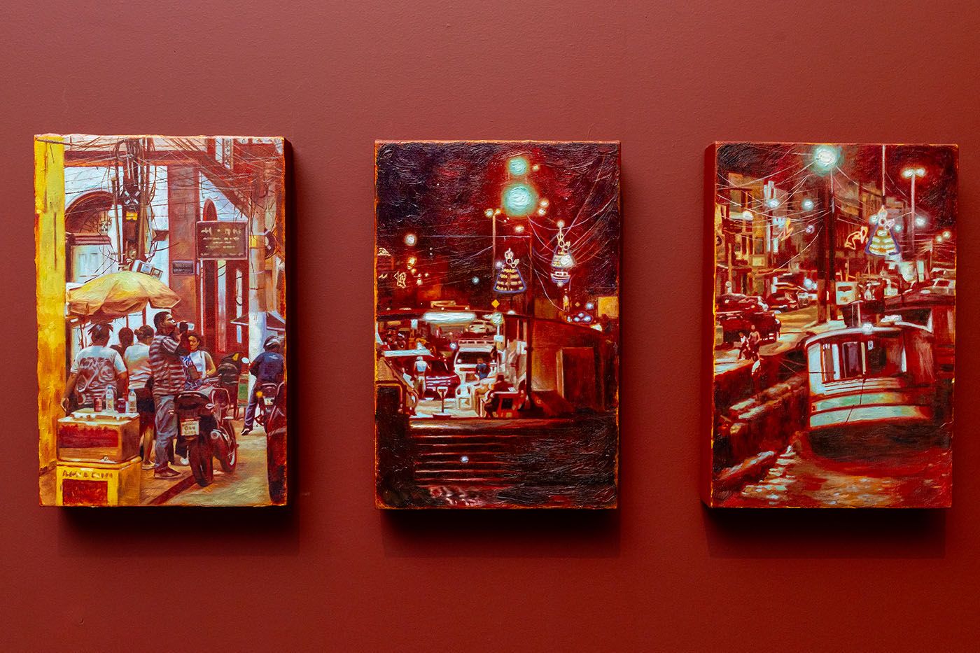 Carla Duncan (Belém, Brazil, b. 1992), Interstício, CELEUMA Series, 2025. Oil and acrylic on panel, 30 x 20cm. Photo: Ana Dias