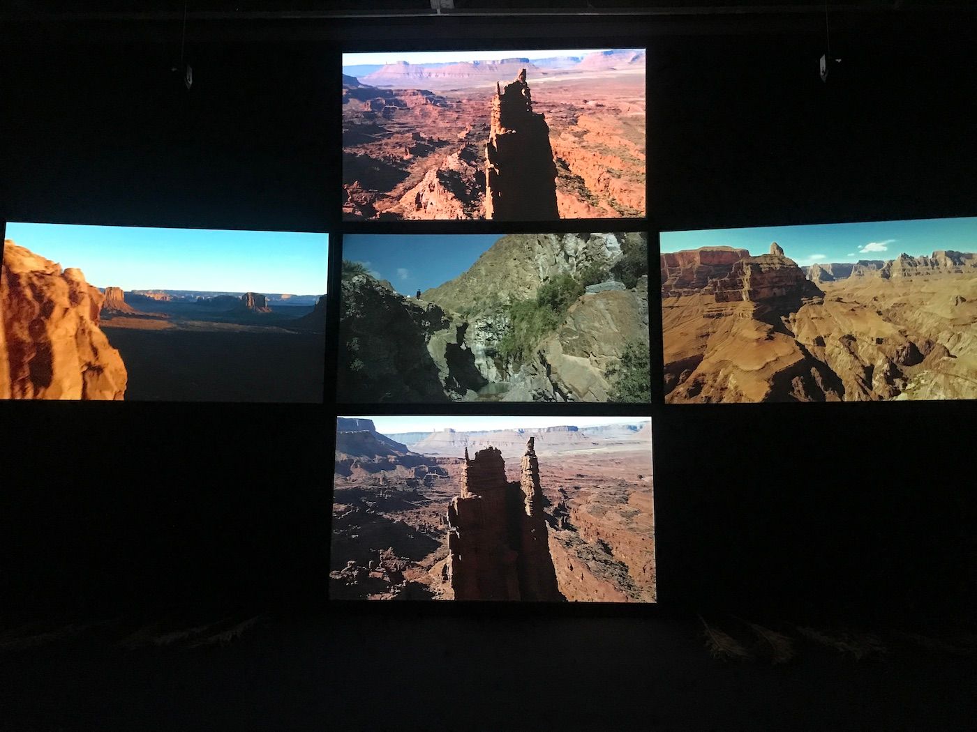 John Akomfrah Arcadia, (Detail). Installation view at Sharjah Biennial 15. Photo: C&amp;.