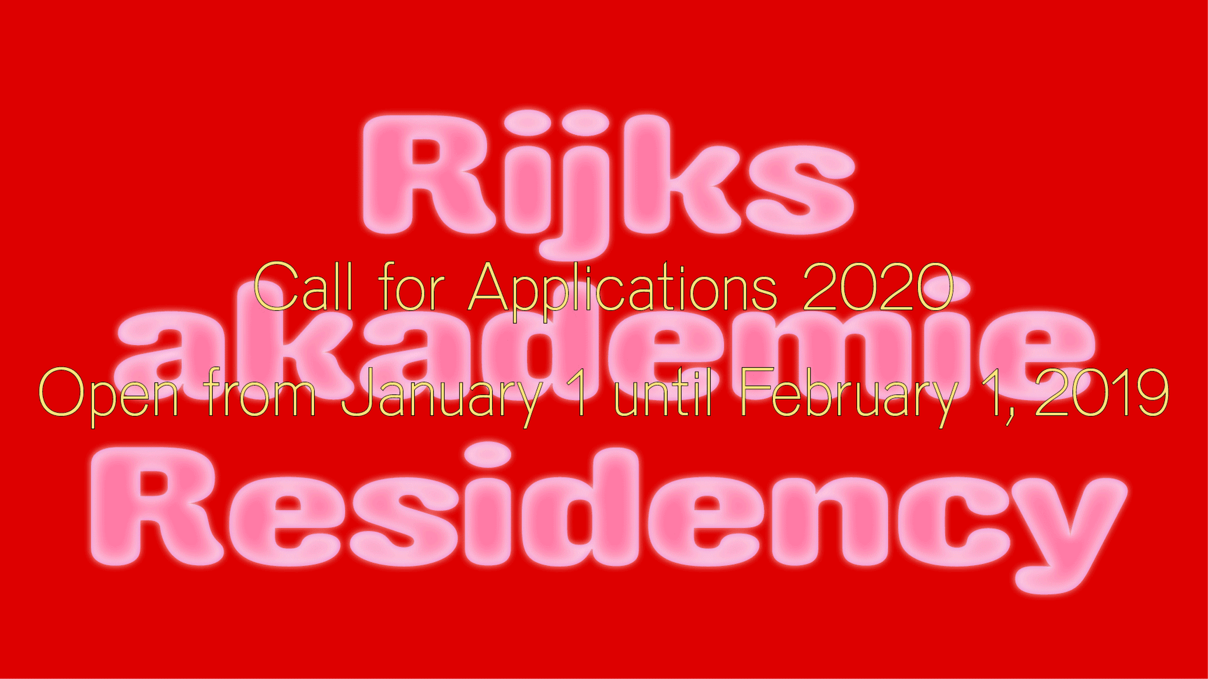 Rijksakademie Residency 2020