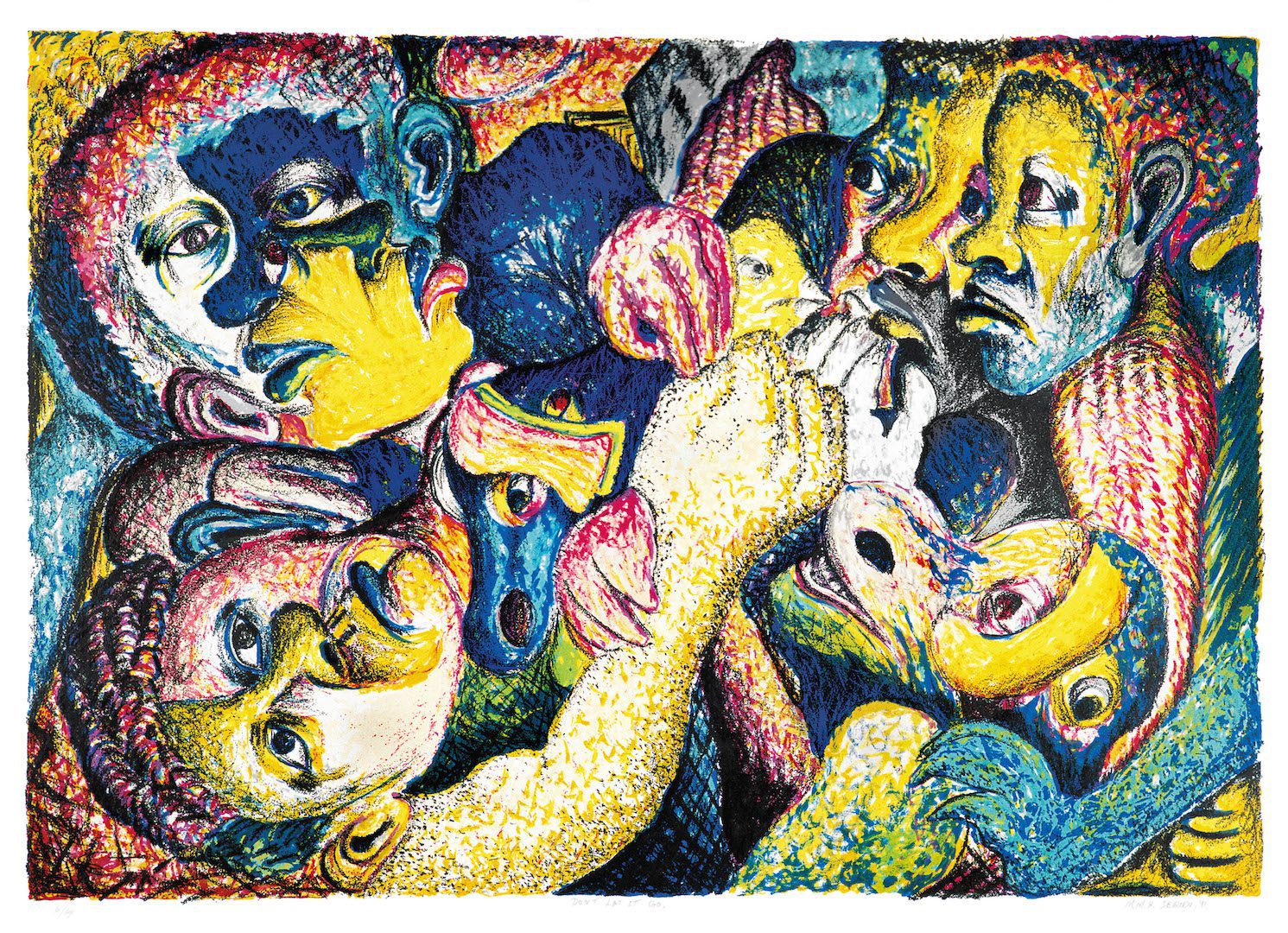 Helen Sebidi, Don’t Let It Go, 1991. Silkscreen on paper. Photo: Helen Sebidi. Courtesy of the artist