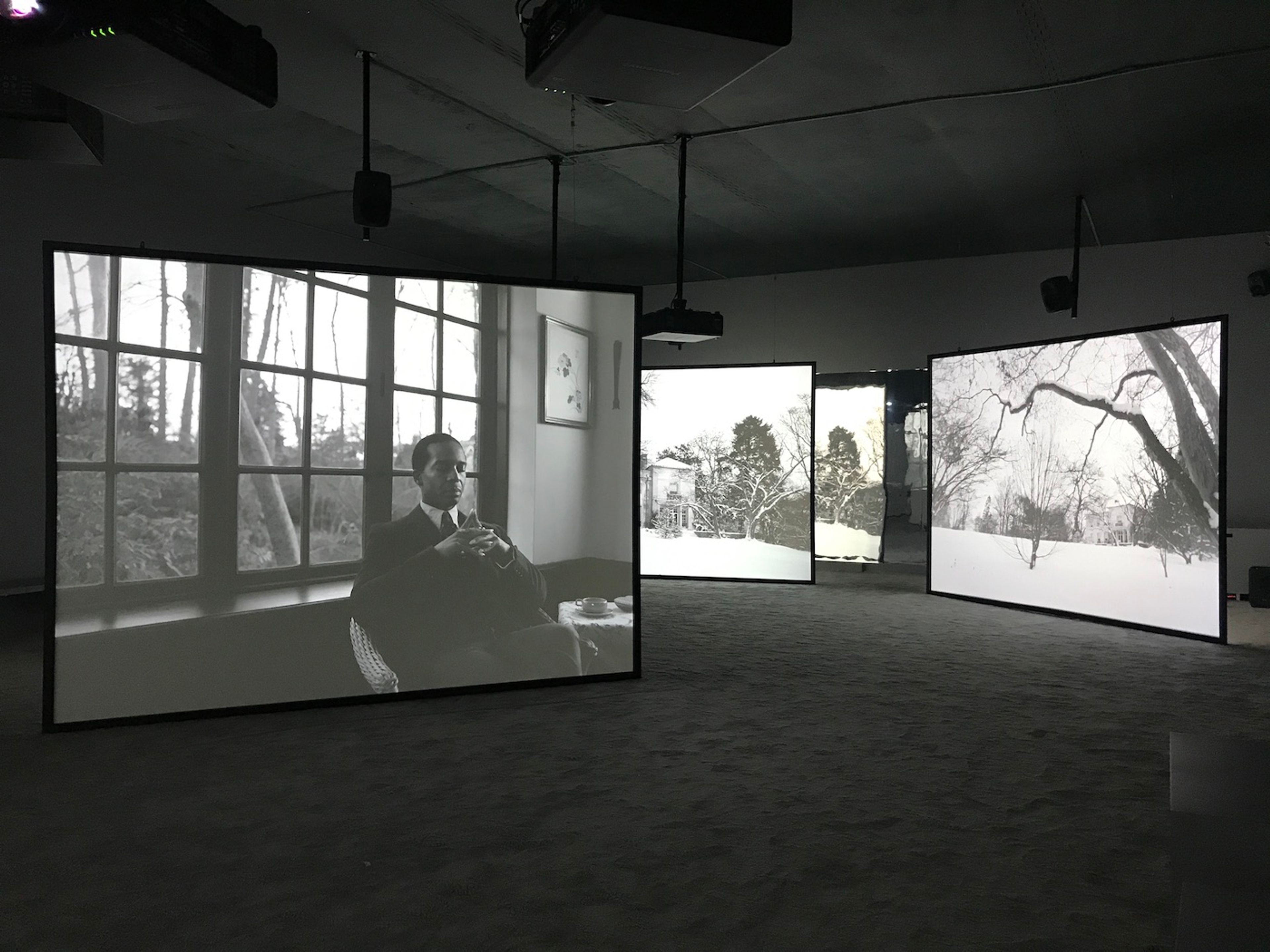 Isaac Julien, Once Again…(Status Never Die), 2022. Installation view at Sharjah Biennial 15. Photo: C&amp;.