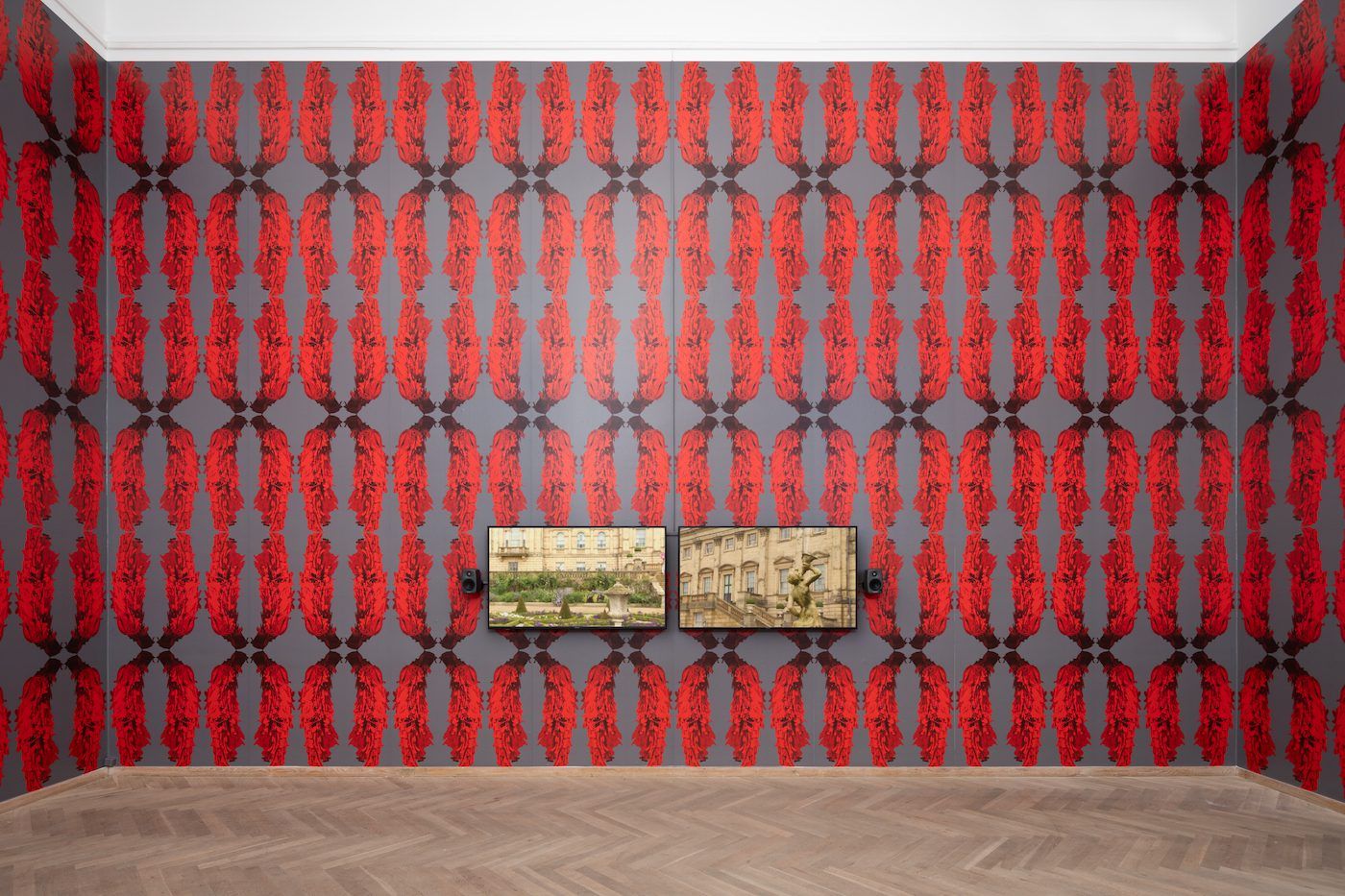 Sonia Boyce, Shaggy Bear, 2021. Crop Over, 2007. Installation view, Seeds and Souls, Kunsthal Charlottenborg, 2023. Courtesy of the artist. Photo by David Stjernholm.