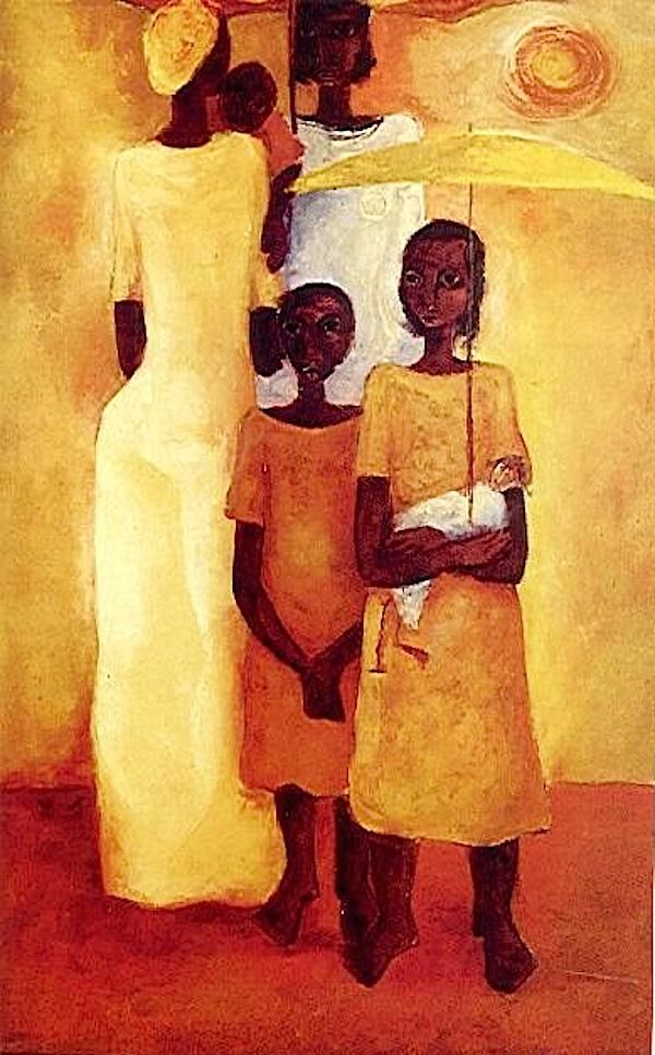 Rodrigo Barrientos, Black family, 1958. Oil on canvas, 134x85cm. Collection Museum of Antioquia.