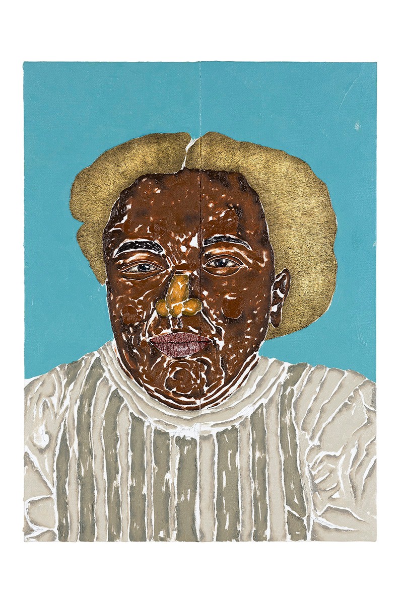 Dalton Paula (Brasilia, Brazil, 1982), Maria Firmina dos Reis, 2022. Gold leaf and oil on canvas, 61 x 45 cm. Photo: Paulo Rezende