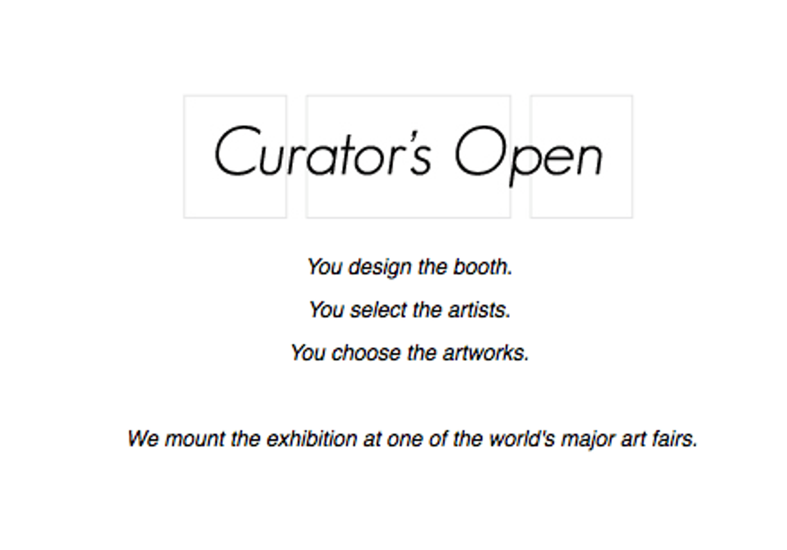 Curator's Open: Curate a booth for EXPO CHICAGO