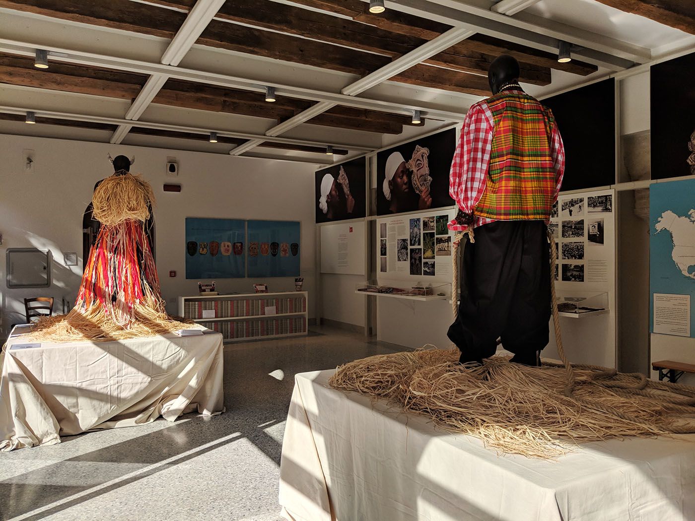 Overview of the Antigua and Barbuda pavilion.