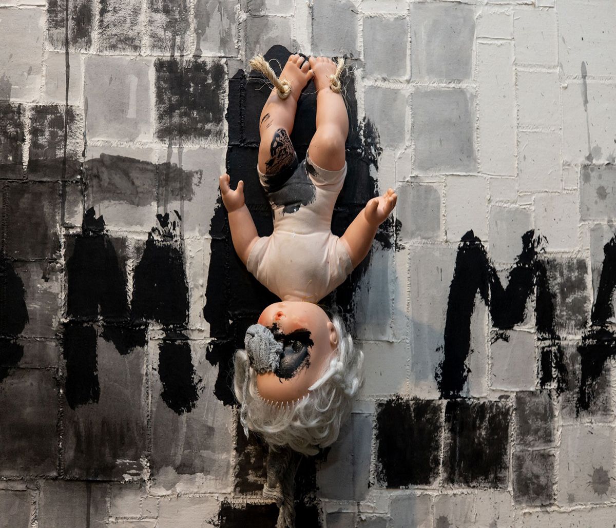 Juan Roberto Diago Durruthy Día de Reyes (Detail) (Three Kings Day), 2019, mixed media on canvas 79 x 193 inches. Courtesy of the artist. Photo courtesy of Melissa Blackall