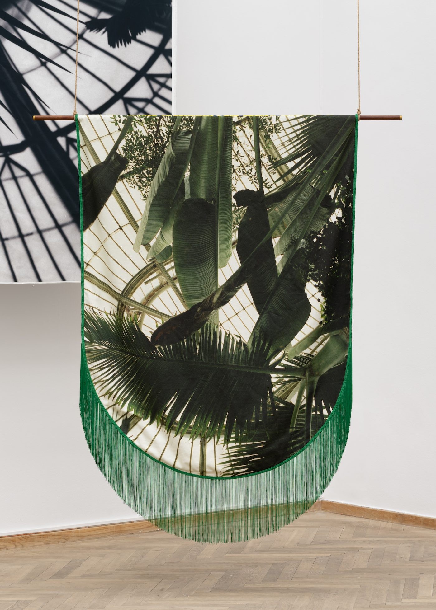 Shiraz Bayjoo, Palm Crown, 2022. Split-architecture 1, 2023. Detail, Seeds and Souls, Kunsthal Charlottenborg, 2023. Courtesy of the artist. Photo by David Stjernholm.