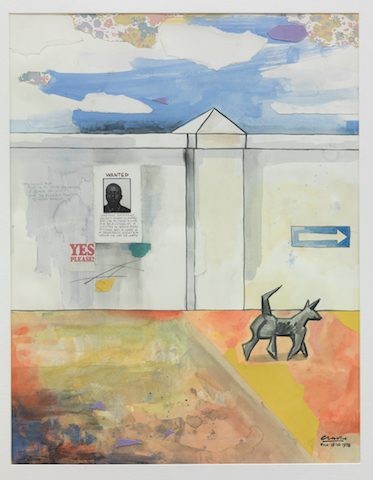 Peter Clarke, Wanted, 1978. Mixed Media. Courtesy of the Weltkulturen Museum