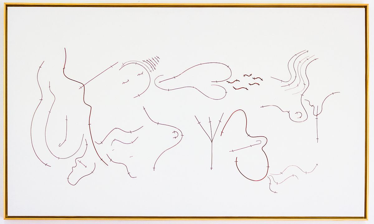 Notebook 1, Screen 8, 2019. Copper on canvas. Rebeca Carapiá. Photo: courtesy of the artist.