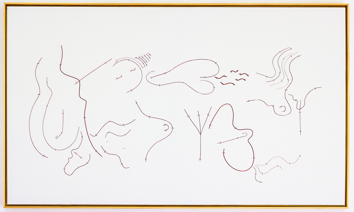 Notebook 1, Screen 8, 2019. Copper on canvas. Rebeca Carapiá. Photo: courtesy of the artist.