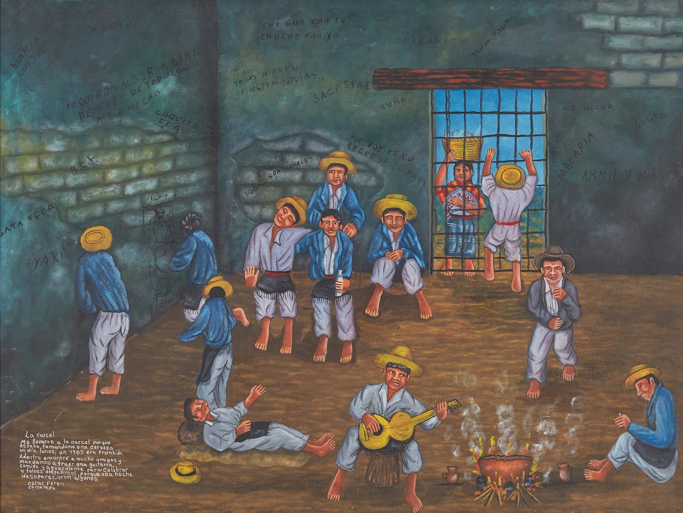 Óscar Eduardo Perén, The prison, 2019. Oil on canvas, 60x81 cm. Photo: Byron Mármol.