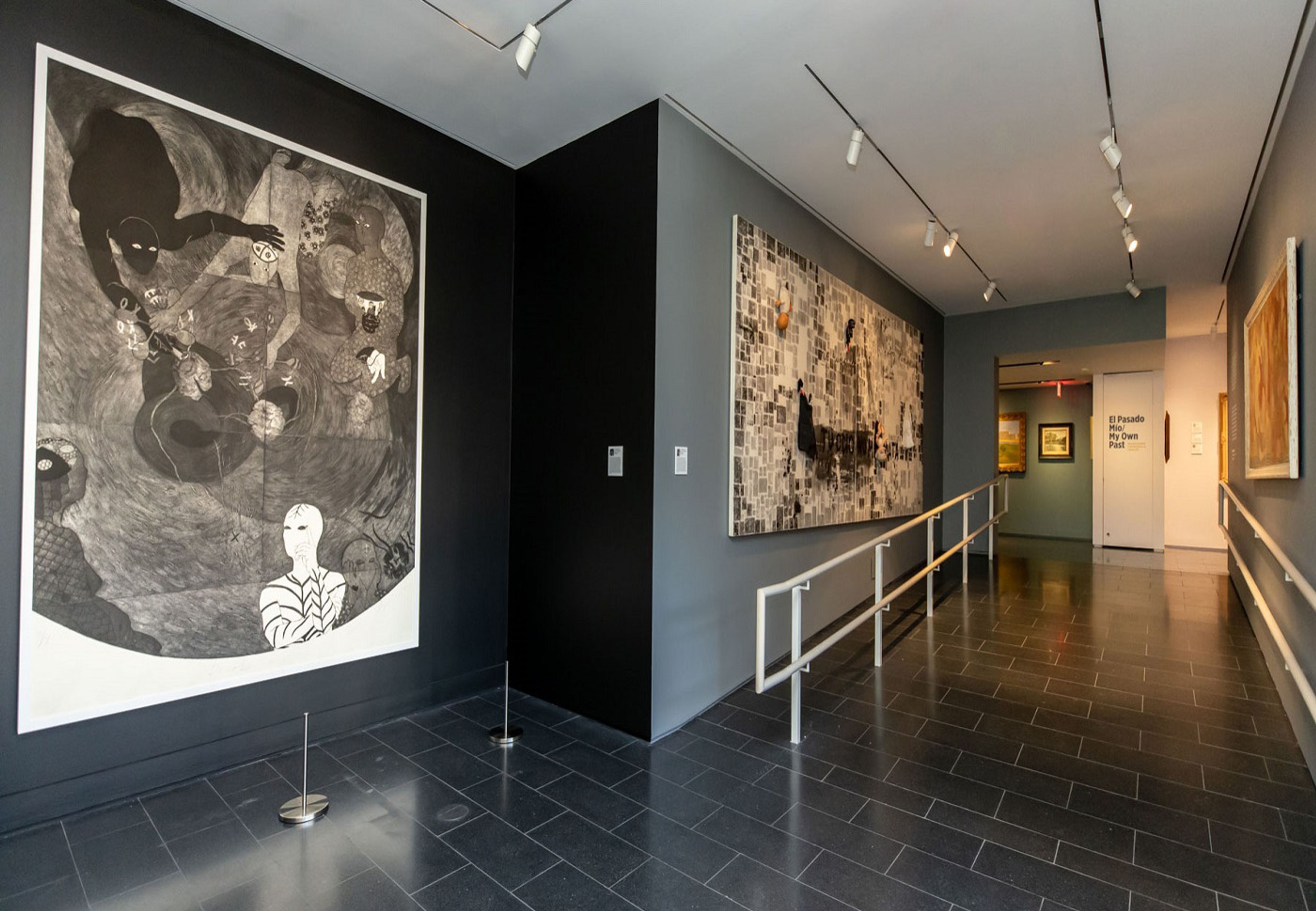 View of the exhibition El pasado mío 2022 (My Own Past), Ethelbert Cooper Gallery of African &amp; African American Art at The Hutchins Center. Photo: Courtesy of Melissa Blackall