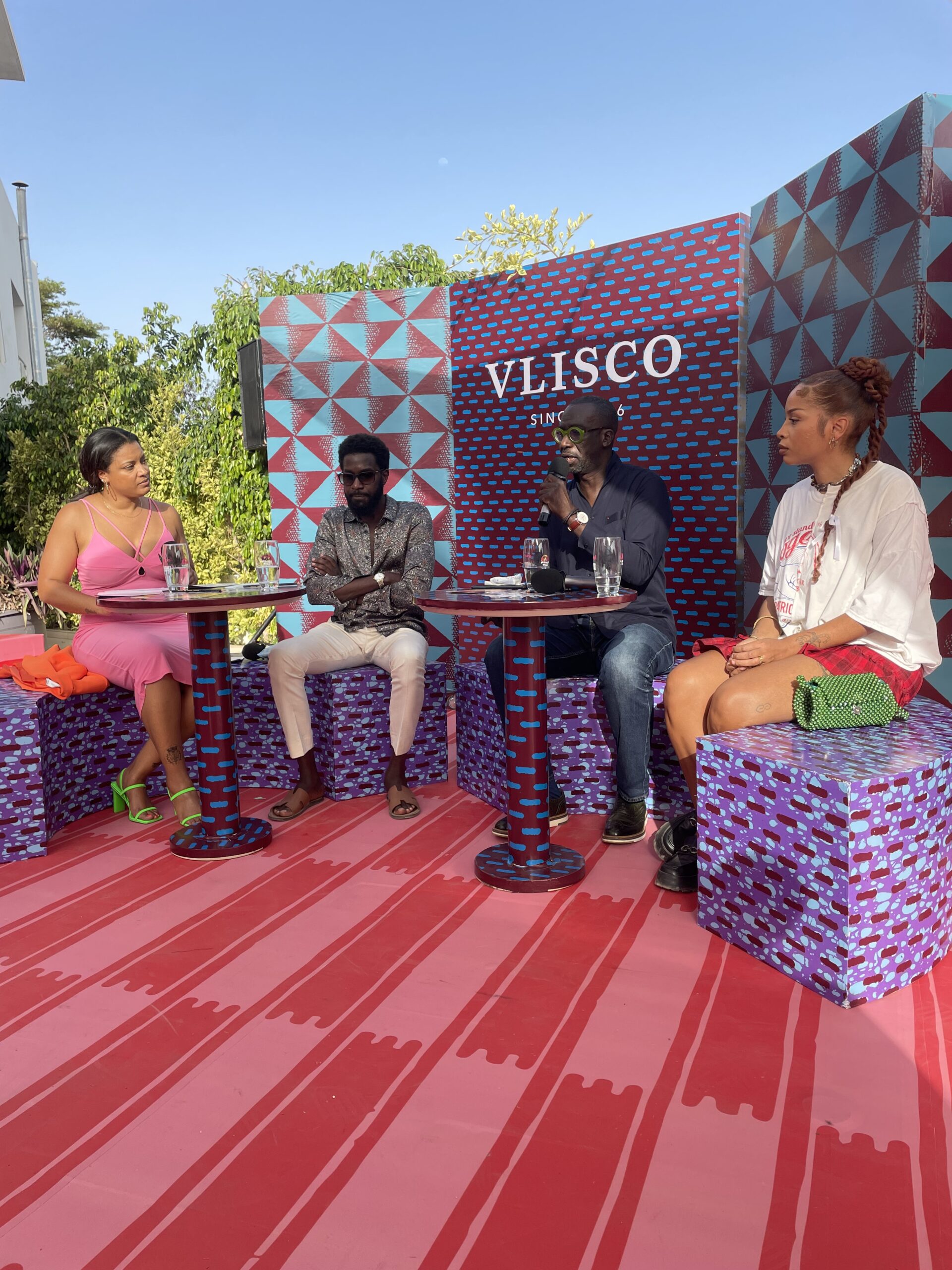 „Sunset Talk“ at Vlisco House at the Third with Wutangu, Art KCISS and Chef Tamsir Ndir. Photo: Khady | Senegalese Twisted