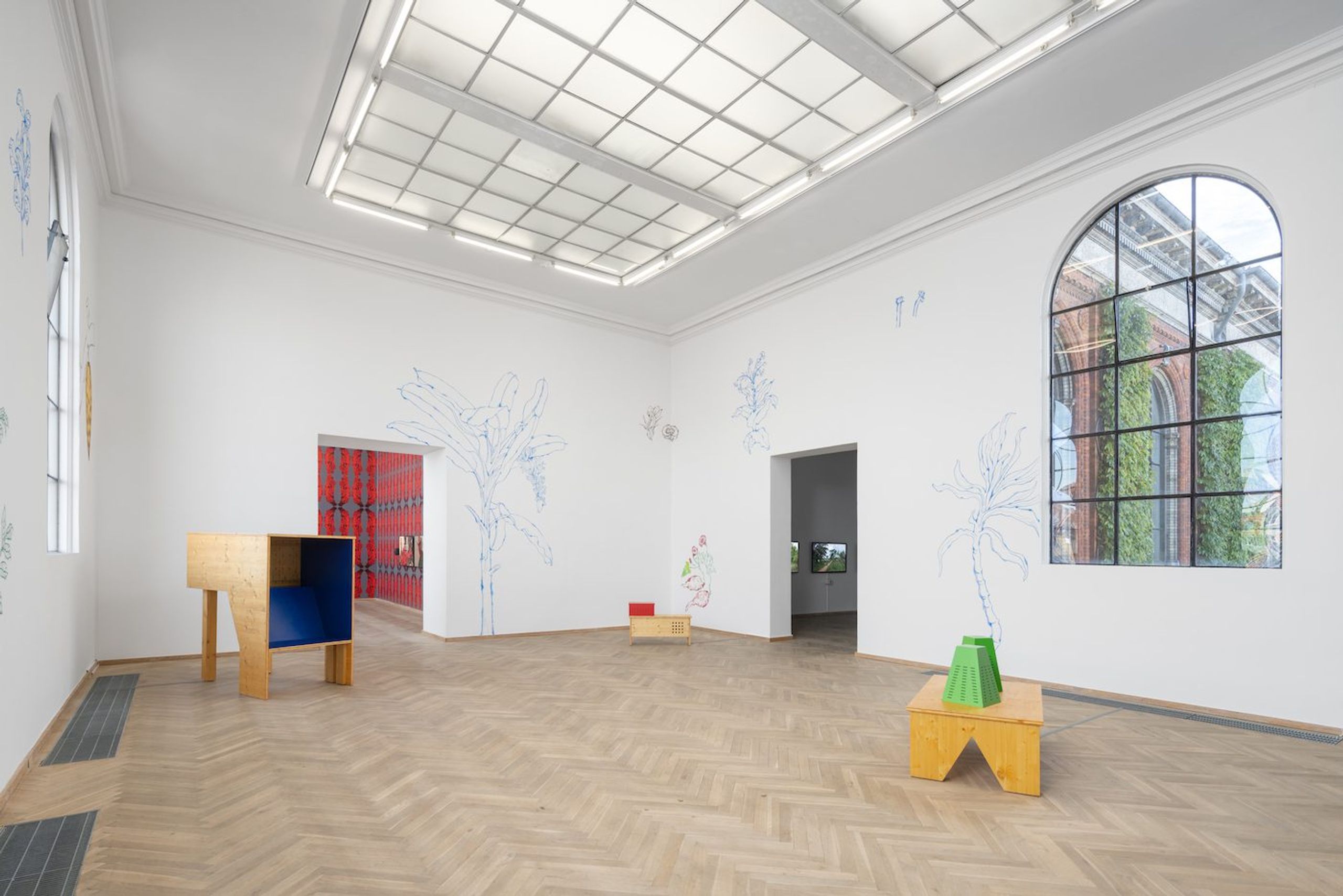 Ishita Chakraborty, Exotic Plants in the Garden – What to Do?, 2022. Installation view, Seeds and Souls, Kunsthal Charlottenborg, 2023. Courtesy of the artist. Photo by David Stjernholm.