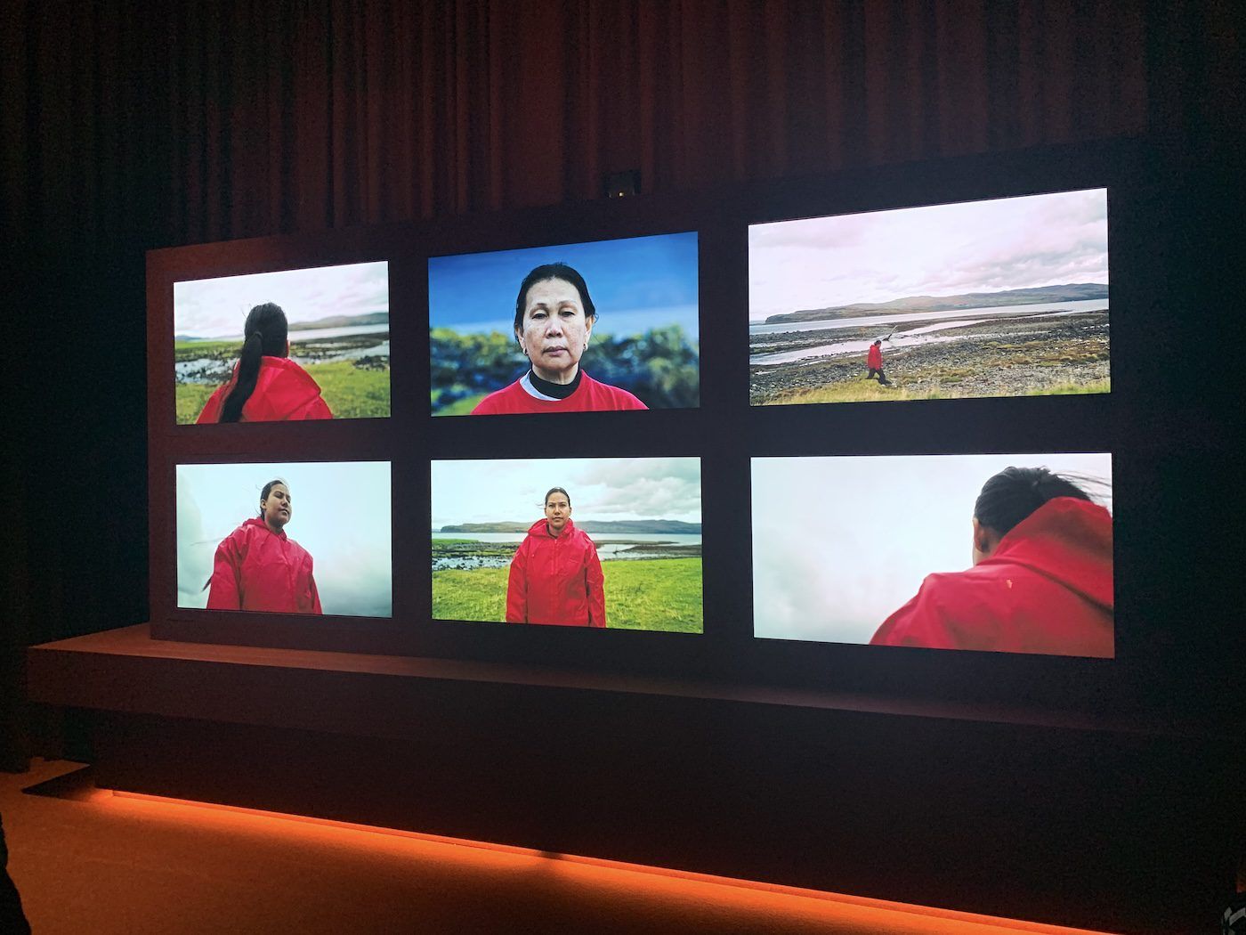 John Akomfrah. Installation View of National Pavilion of Great Britain, 60th Venice Biennale. Photo: C&