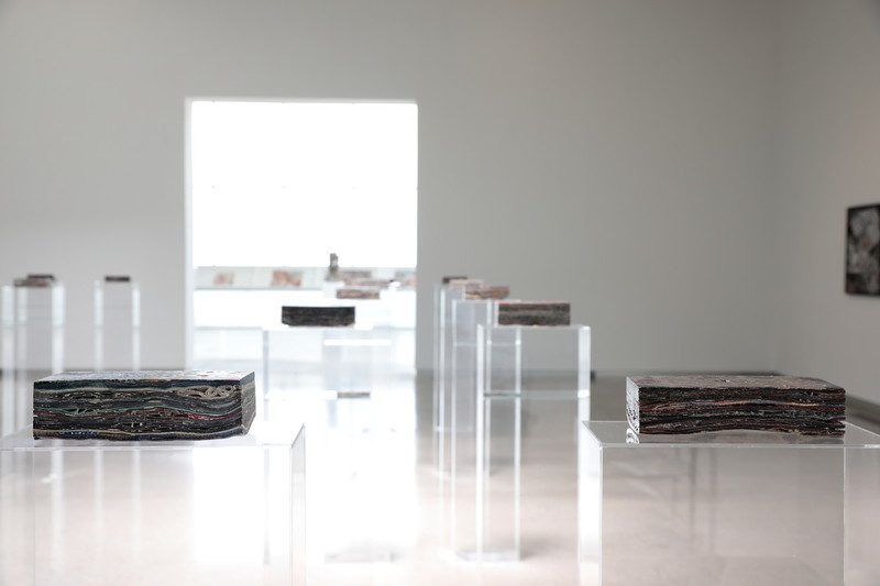 Ibrahim Ahmed, Exhibition view, Institute for Contemporary Art at VCU. Photo by David Hale.