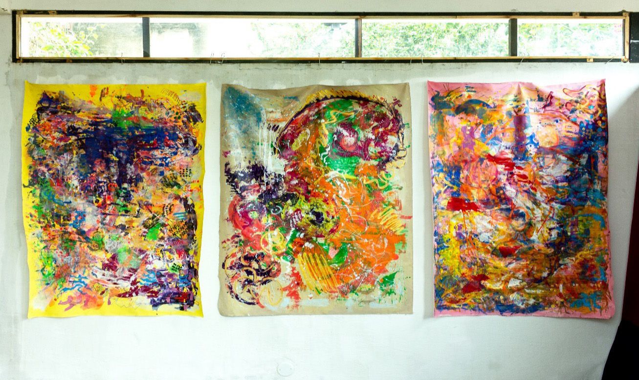 Gessica Stagno, Intuition, 2022, Mixed media on canvas, 100 x 145 cm; Photo: Ildefonso Colaço