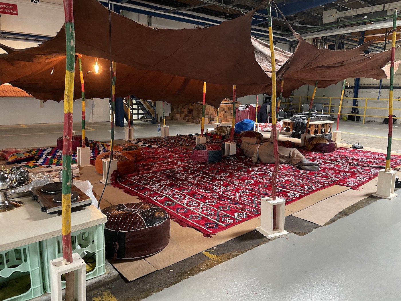 Fondation Festival sur le Niger, Tuareg tent, 2022. Installation view at documenta fifteen, Kassel. Photo: C&amp;