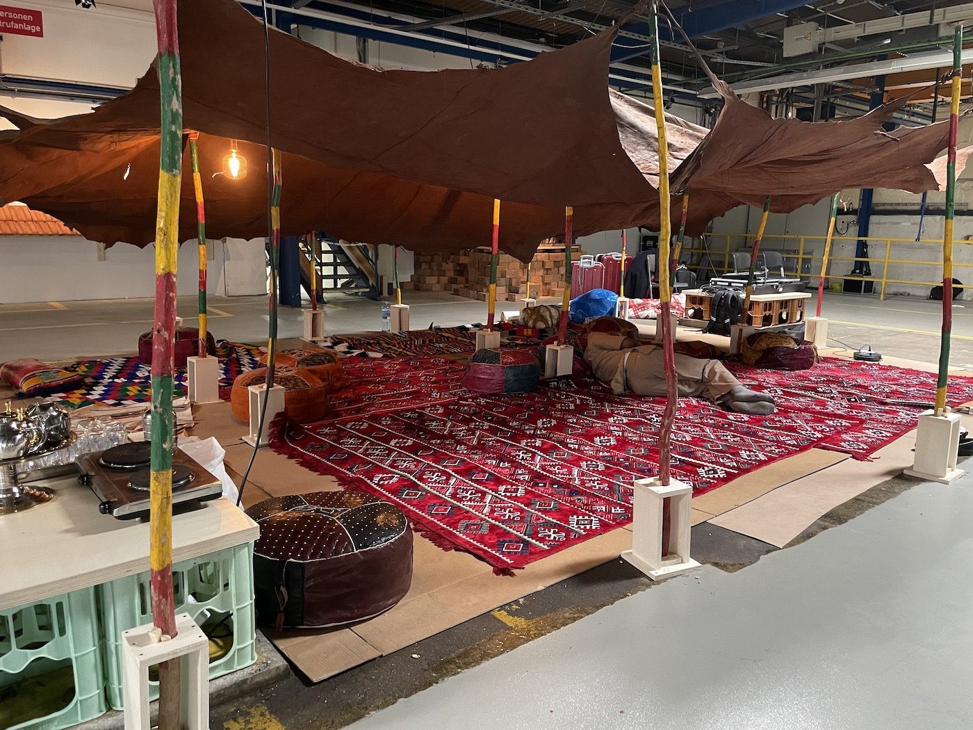 Fondation Festival sur le Niger, Tuareg tent, 2022. Installation view at documenta fifteen, Kassel. Photo: C&