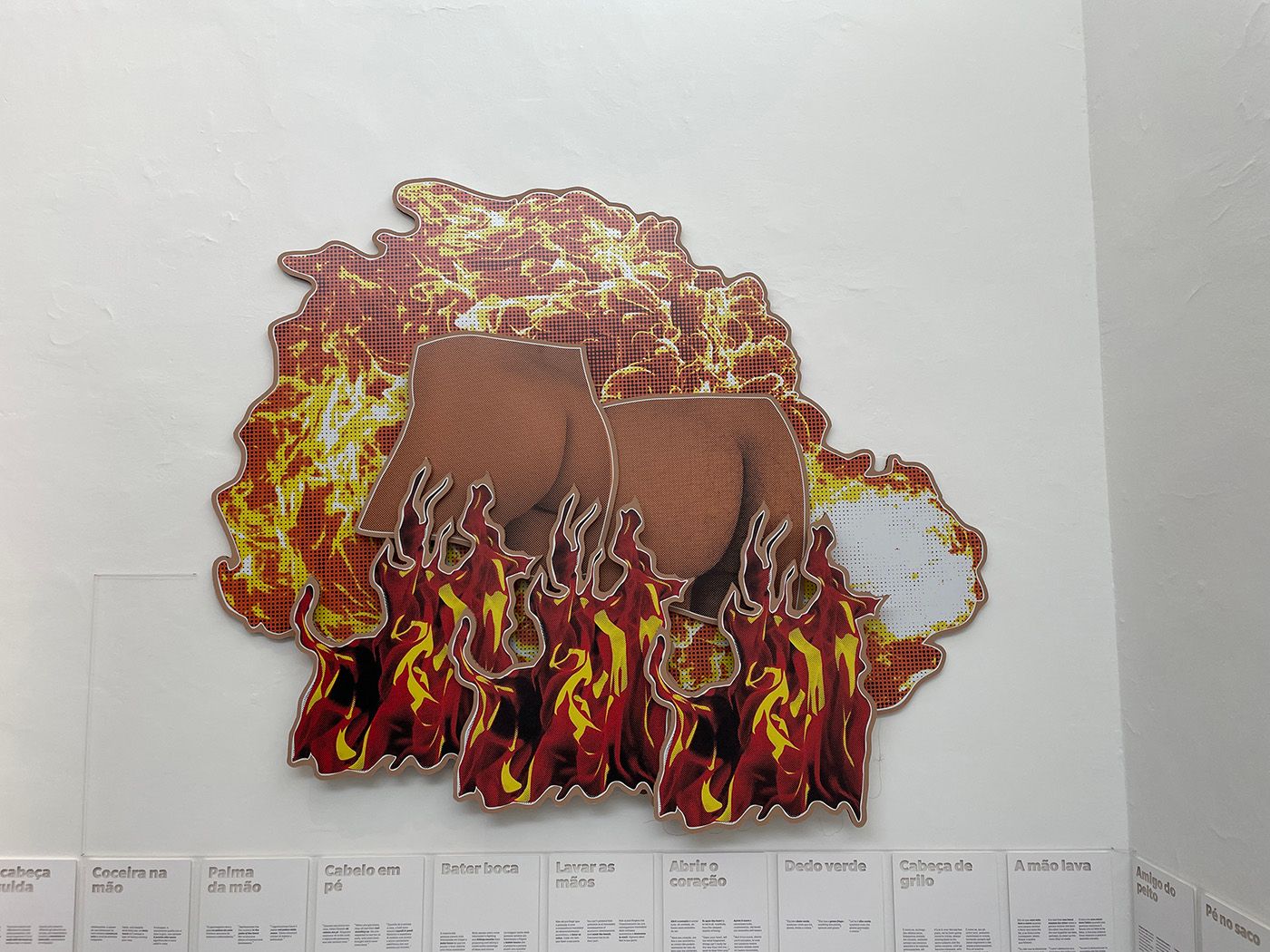 Exhibition view of With the heart coming out of the mouth at the 2022 Brazilian Pavilion.